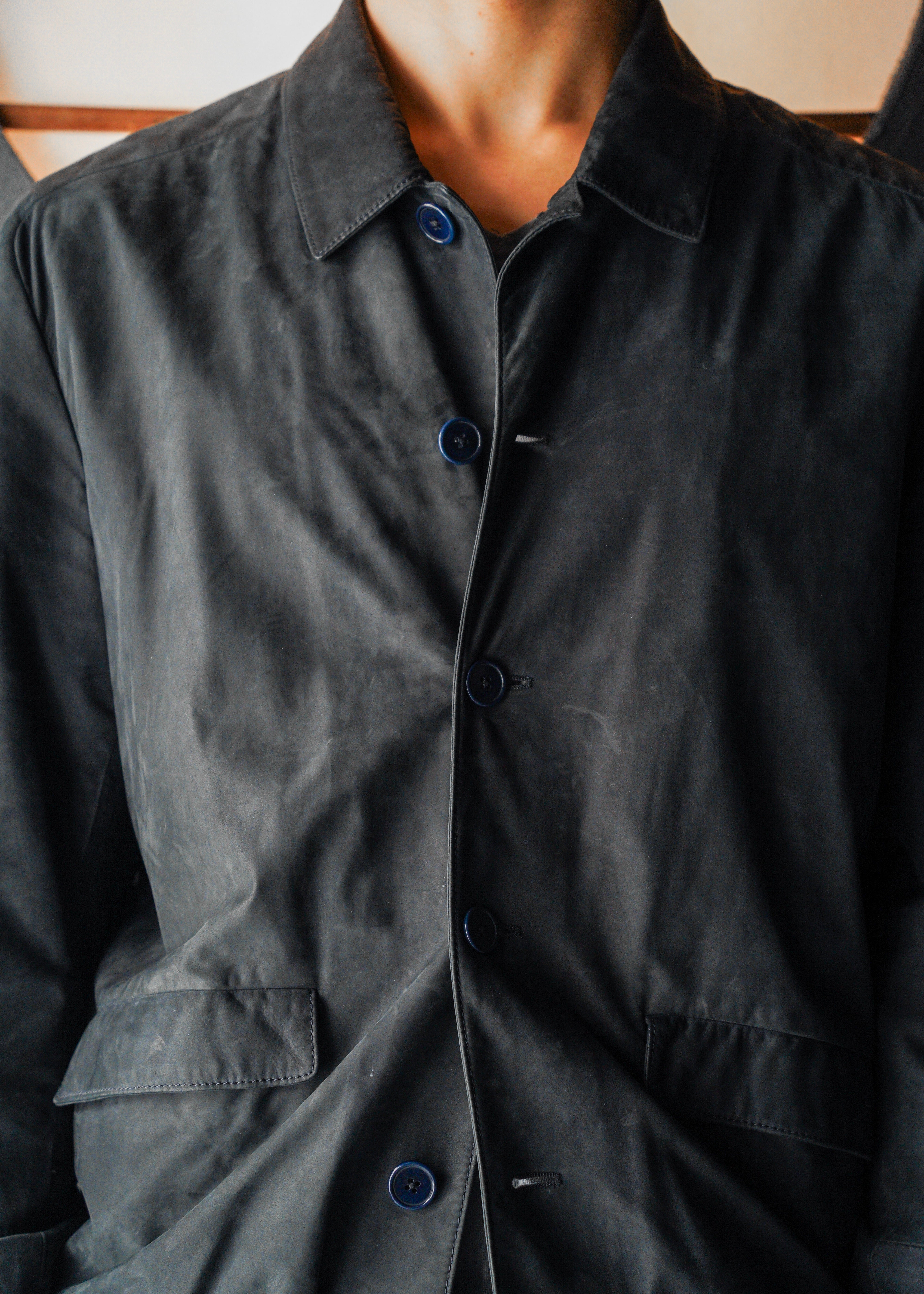 00-10’s BOTTEGA VENETA suede leather field jacket