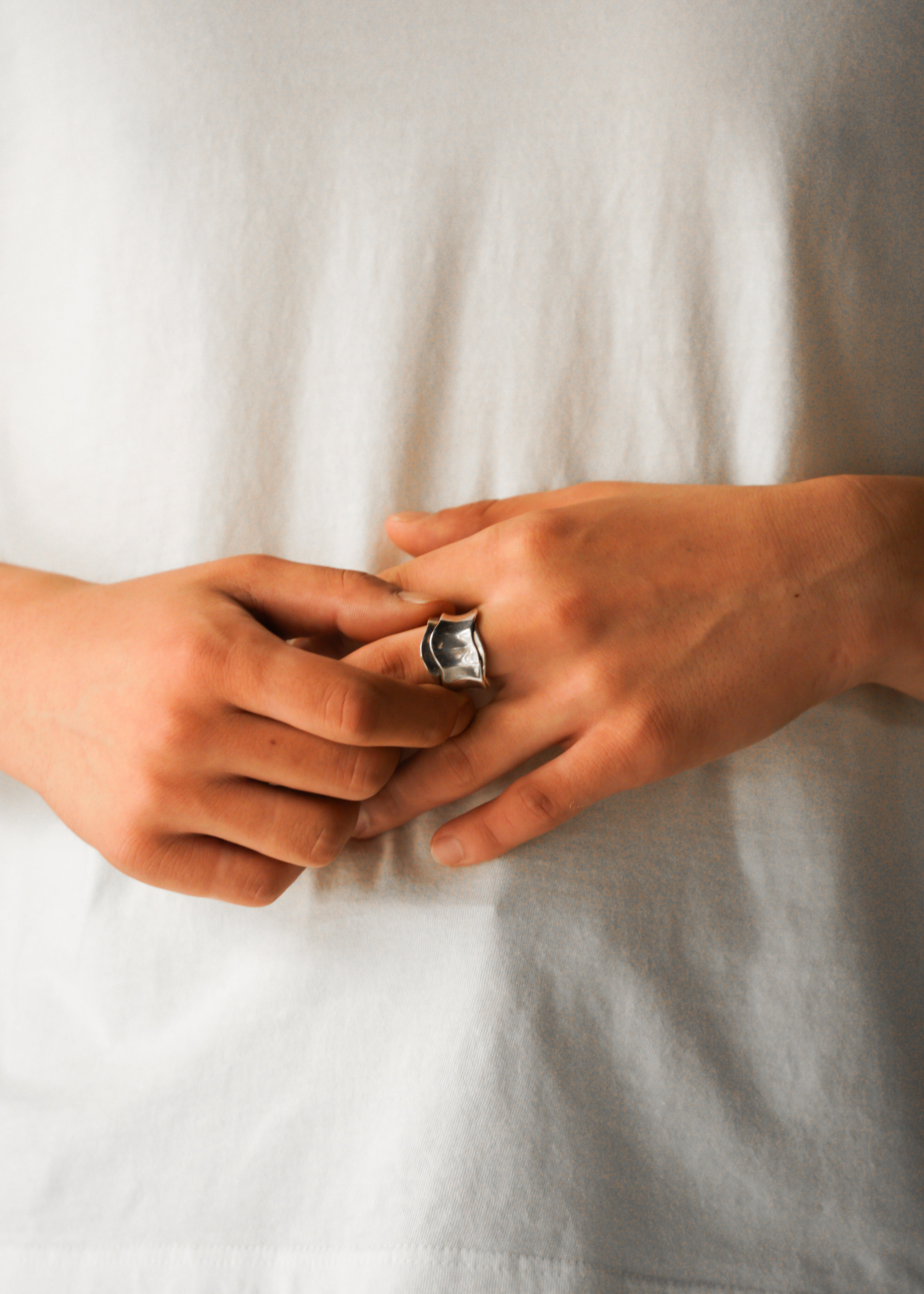Layered design silver 925 ring