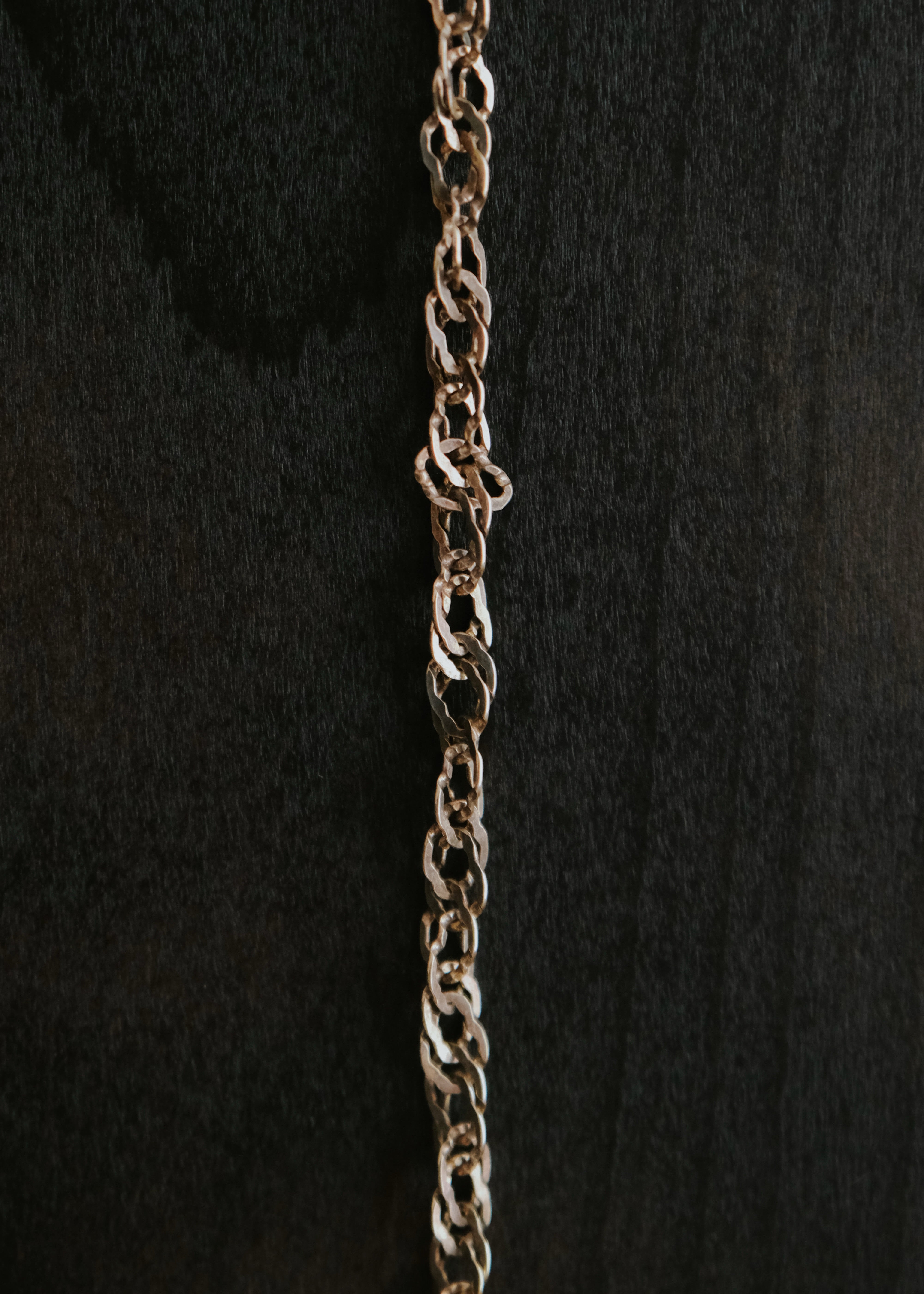 Italian vintage gold coated silver infinity link chain bracelet