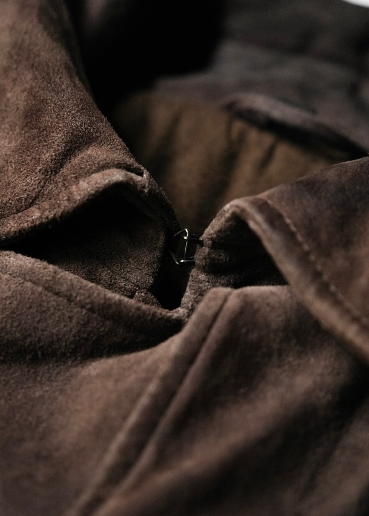 HELMUT LANG 05AW suede double breasted belted coat