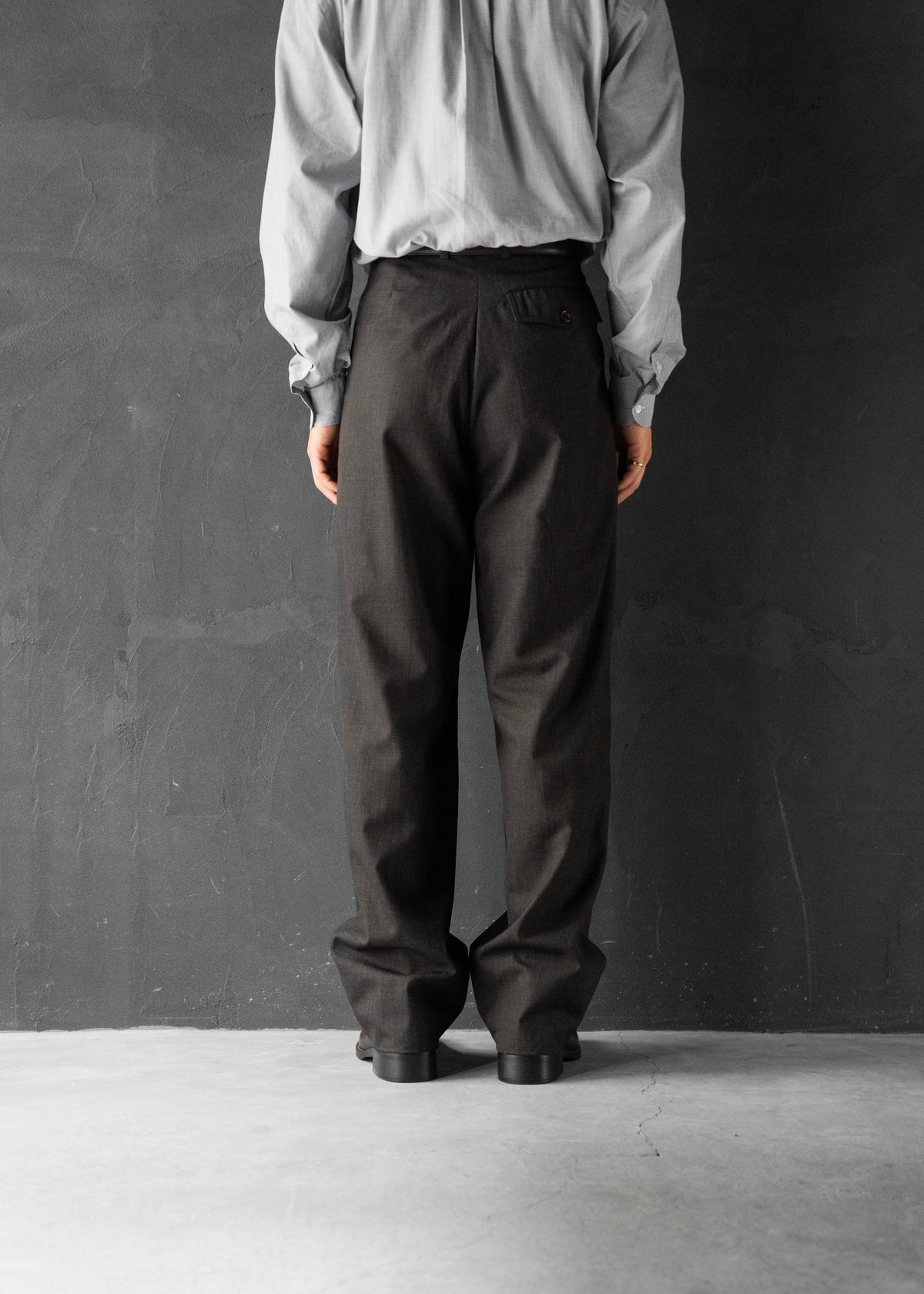 80-90’s EMPORIO ARMANI two tuck wool slacks
