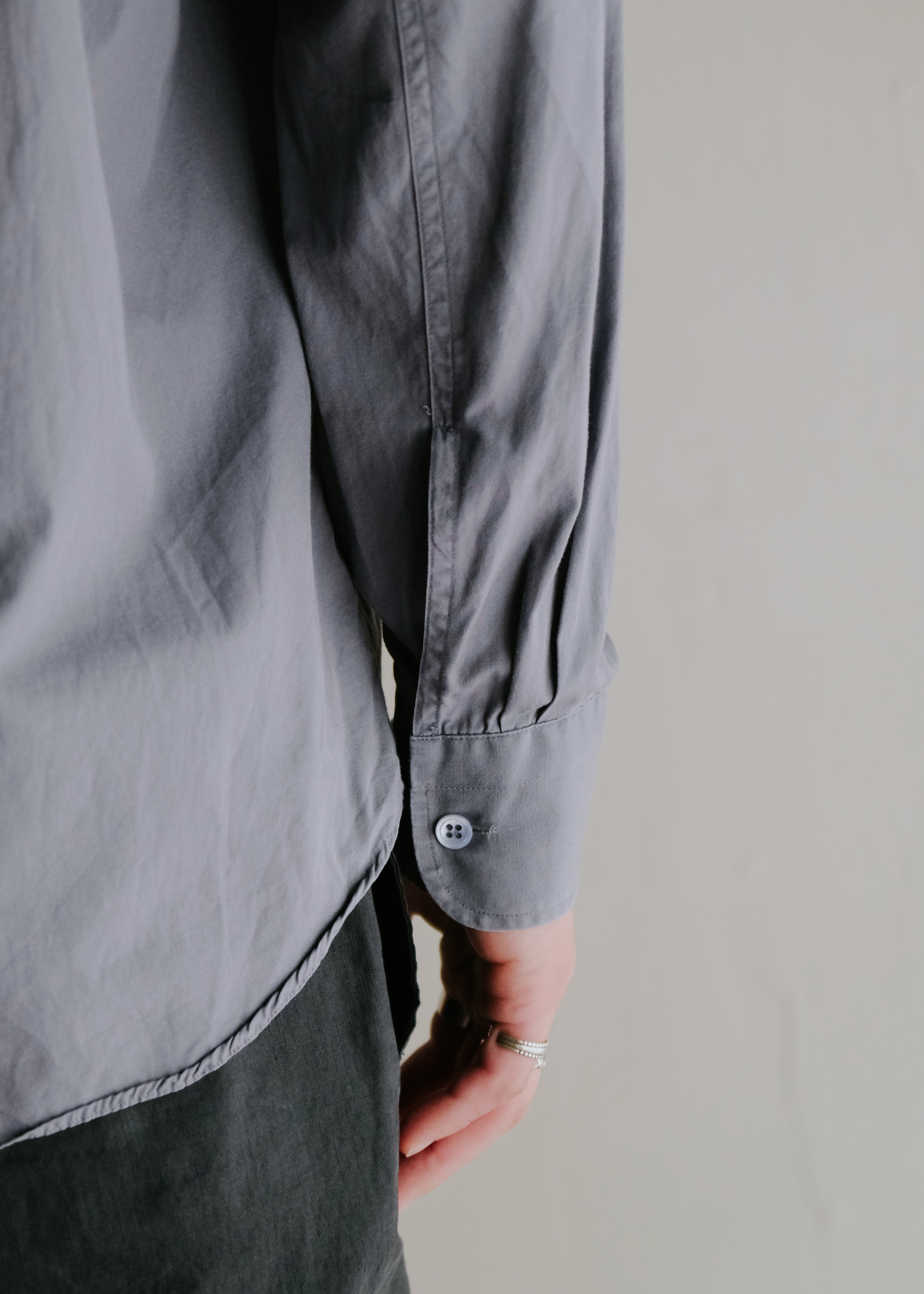 00's agnes b. homme regular collar cotton shirt