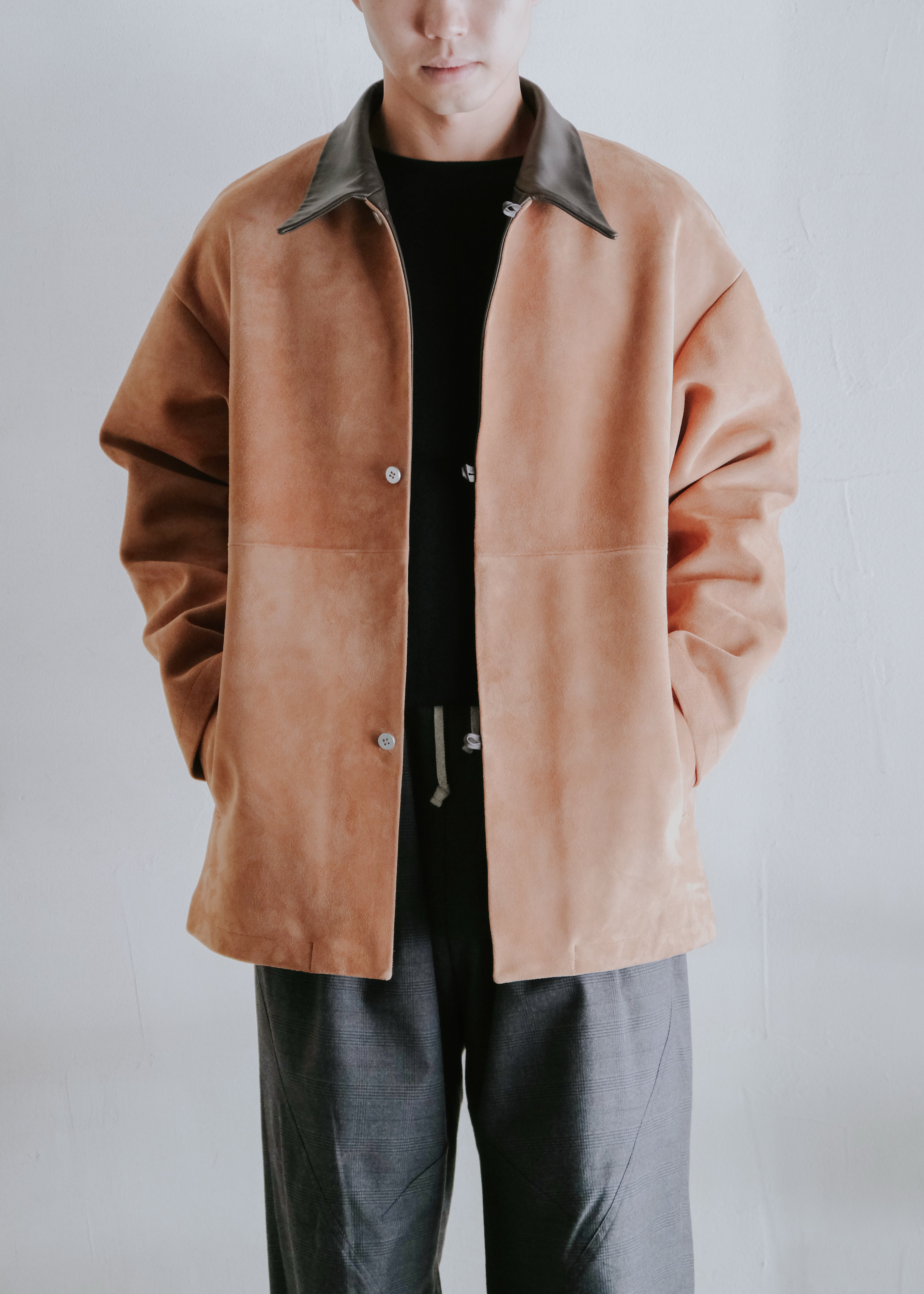 beta post ベータポスト 26AW ゴート スウェードレザー Suede Leather relax ジャケット Camel メンズ