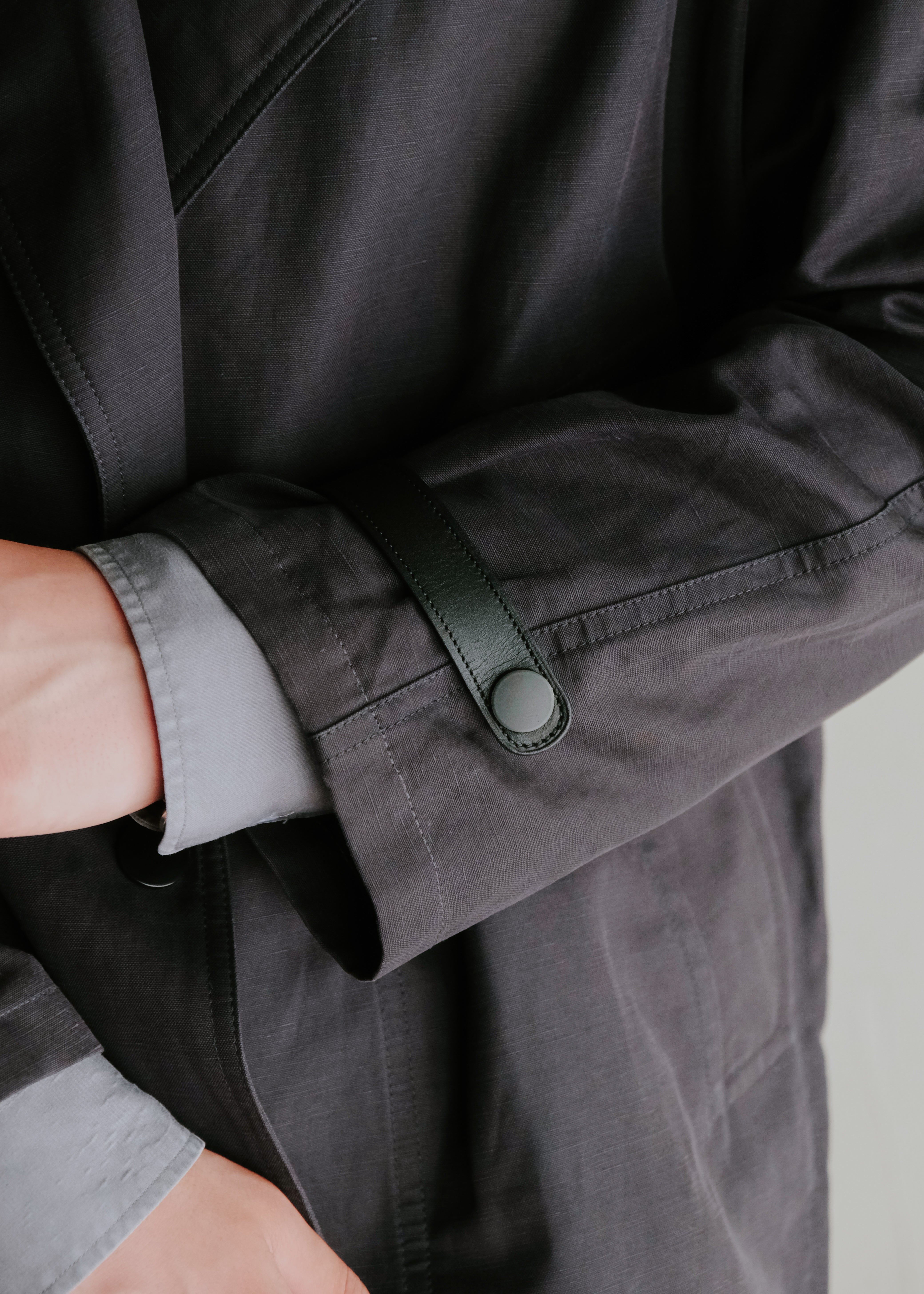 10's HERMÈS by Christophe Lemaire leather belted short coat