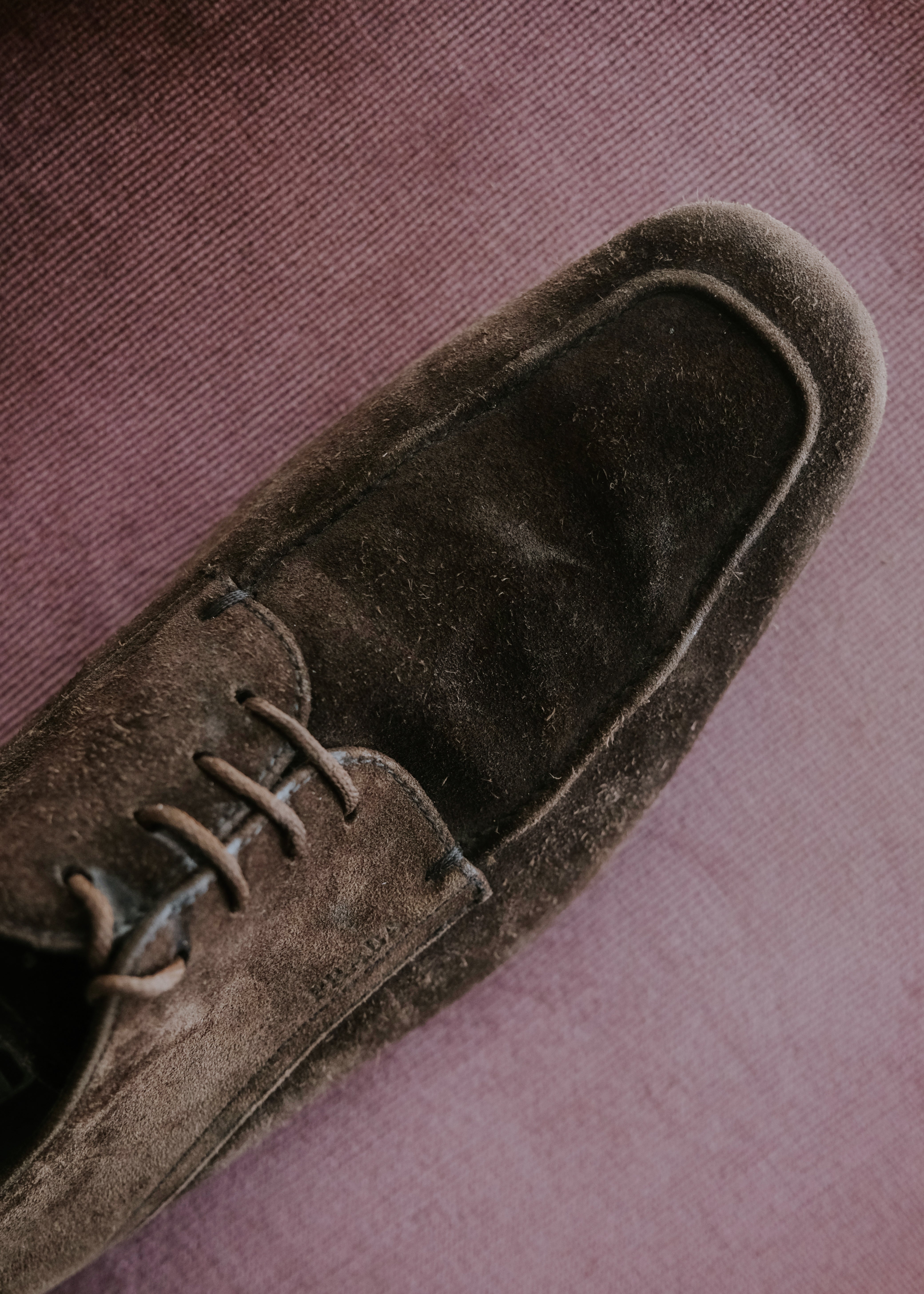00's PRADA suede leather derby shoes