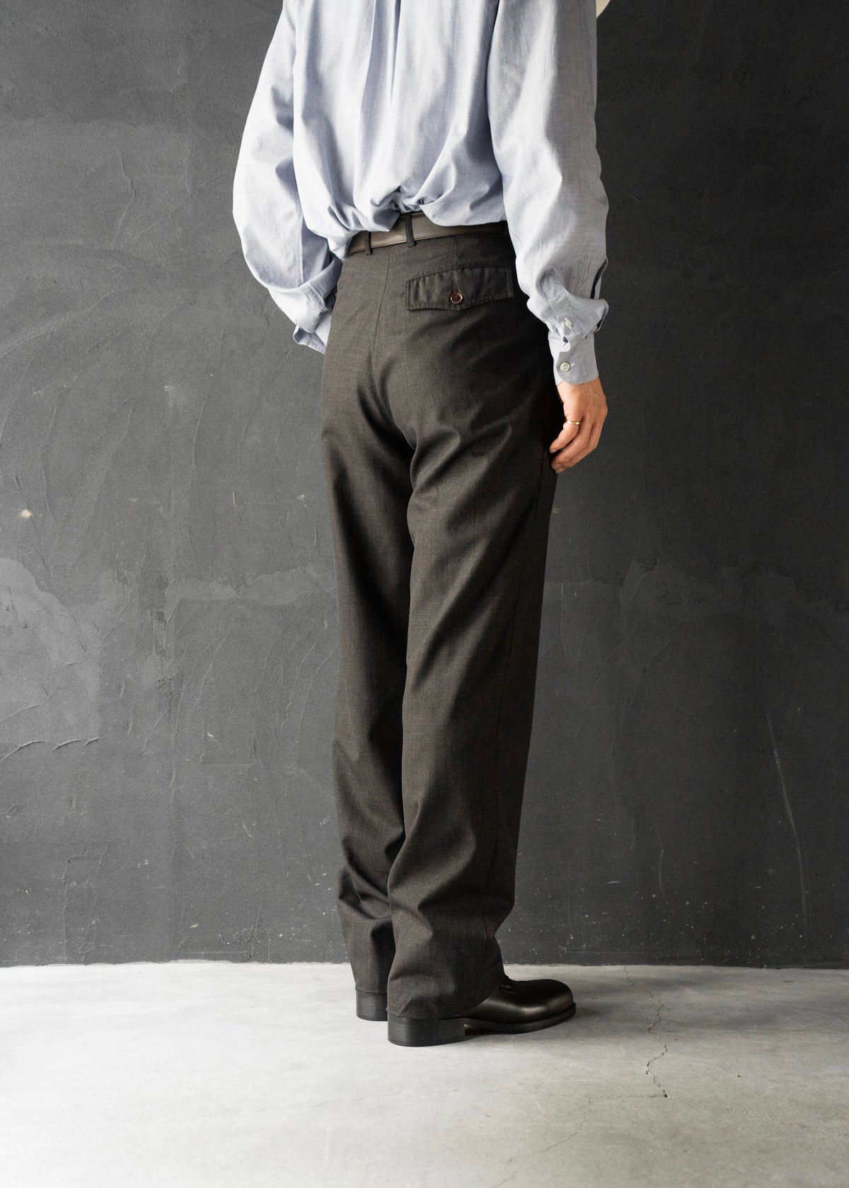80-90’s EMPORIO ARMANI two tuck wool slacks