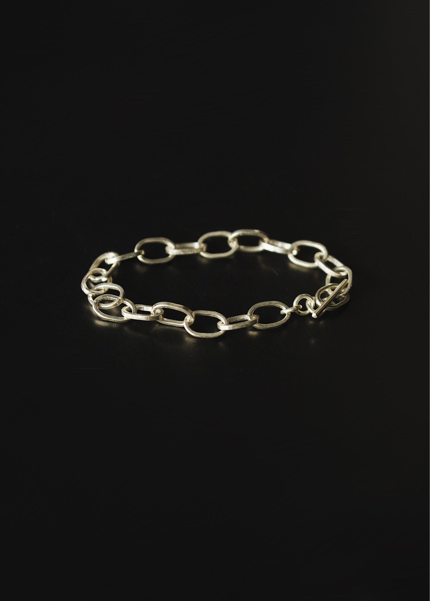 link chain karen silver bracelet