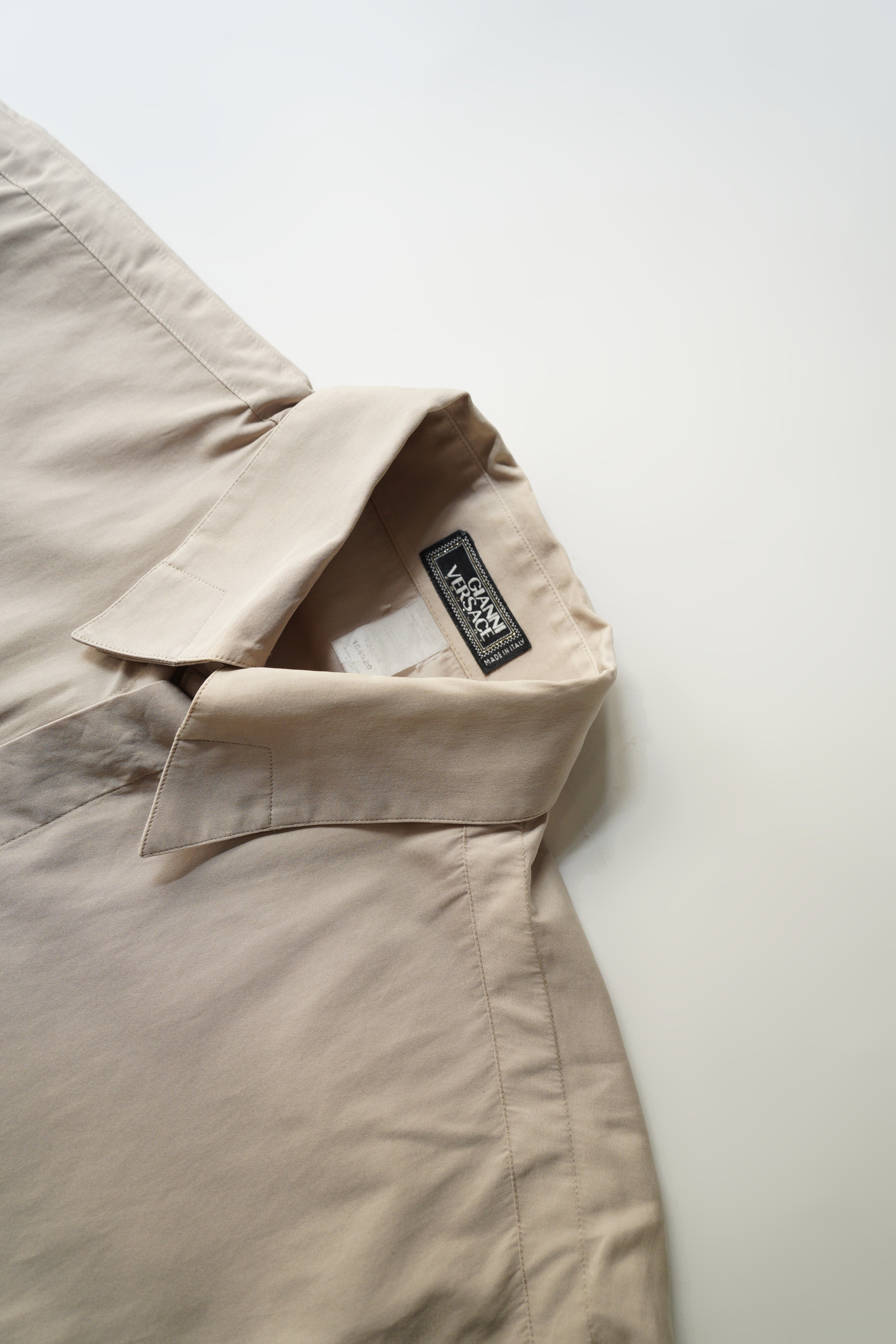 90's GIANNI VERSACE double collar fly front dress shirt