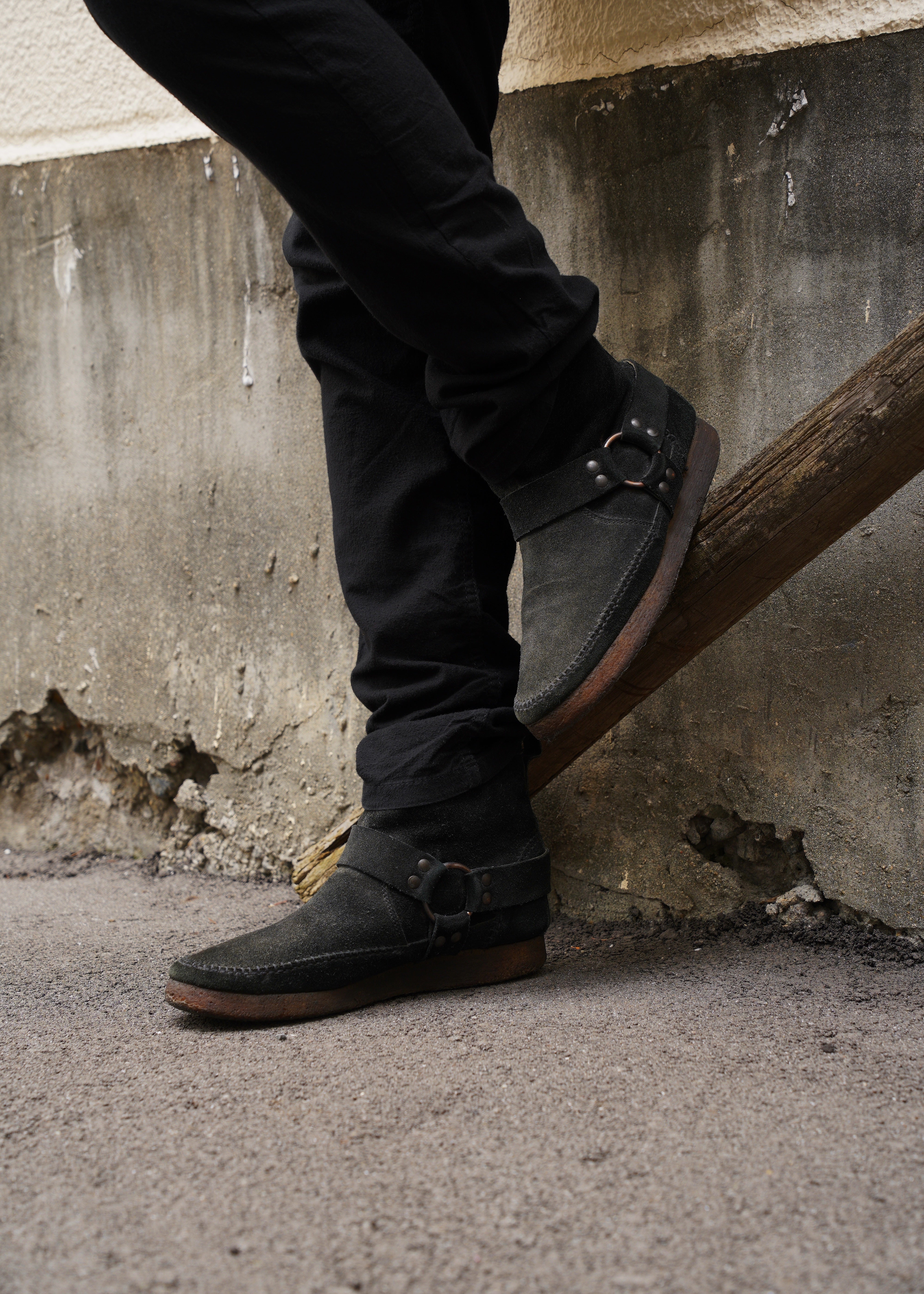 Number (N)ine 05AW suede moccasins boots