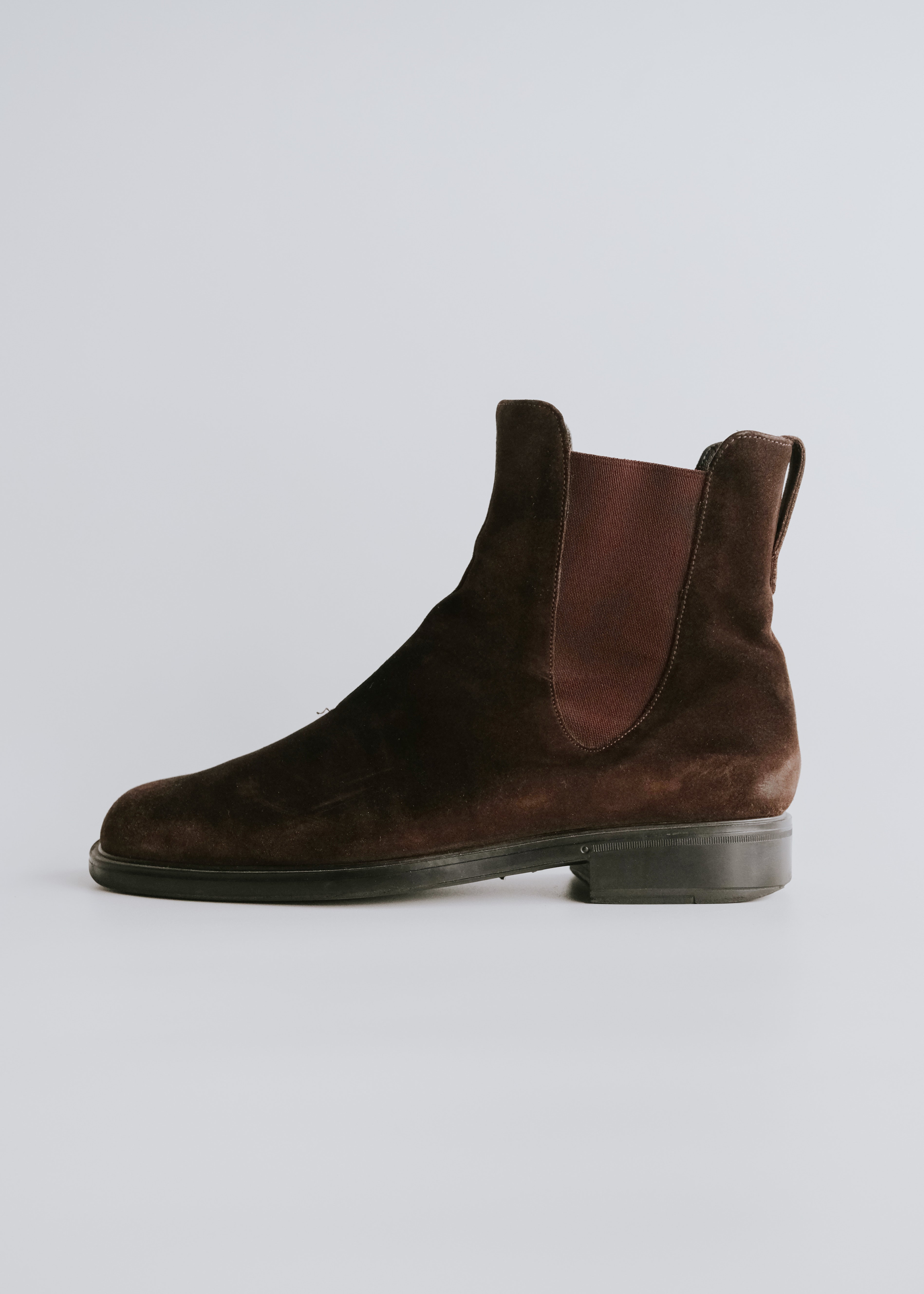SALVATORE FERRAGAMO サルヴァトーレフェラガモ スエード サイドゴアブーツ 本革 古着 ヴィンテージ メンズ