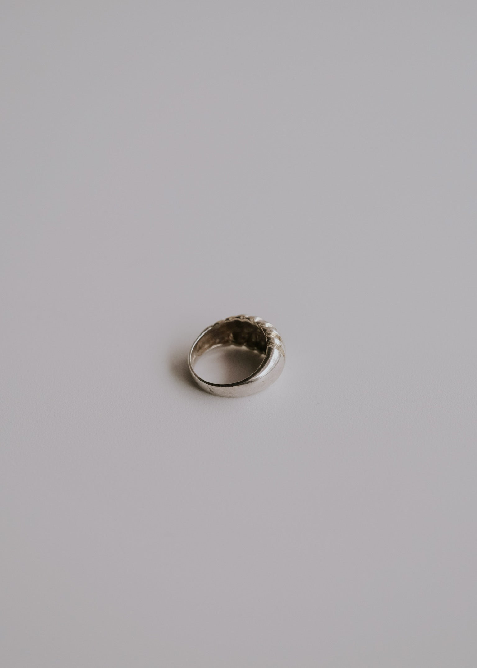 Silver 925 dome shell ring