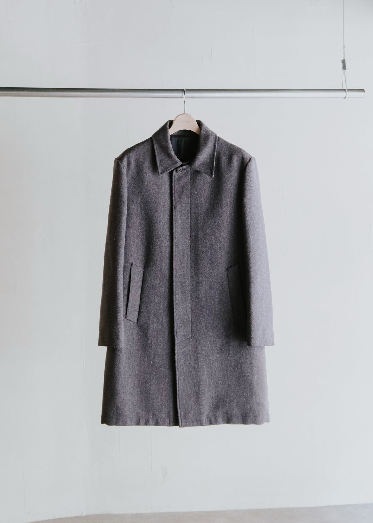 A.P.C. 99AW fly front single-breasted balmacaan coat
