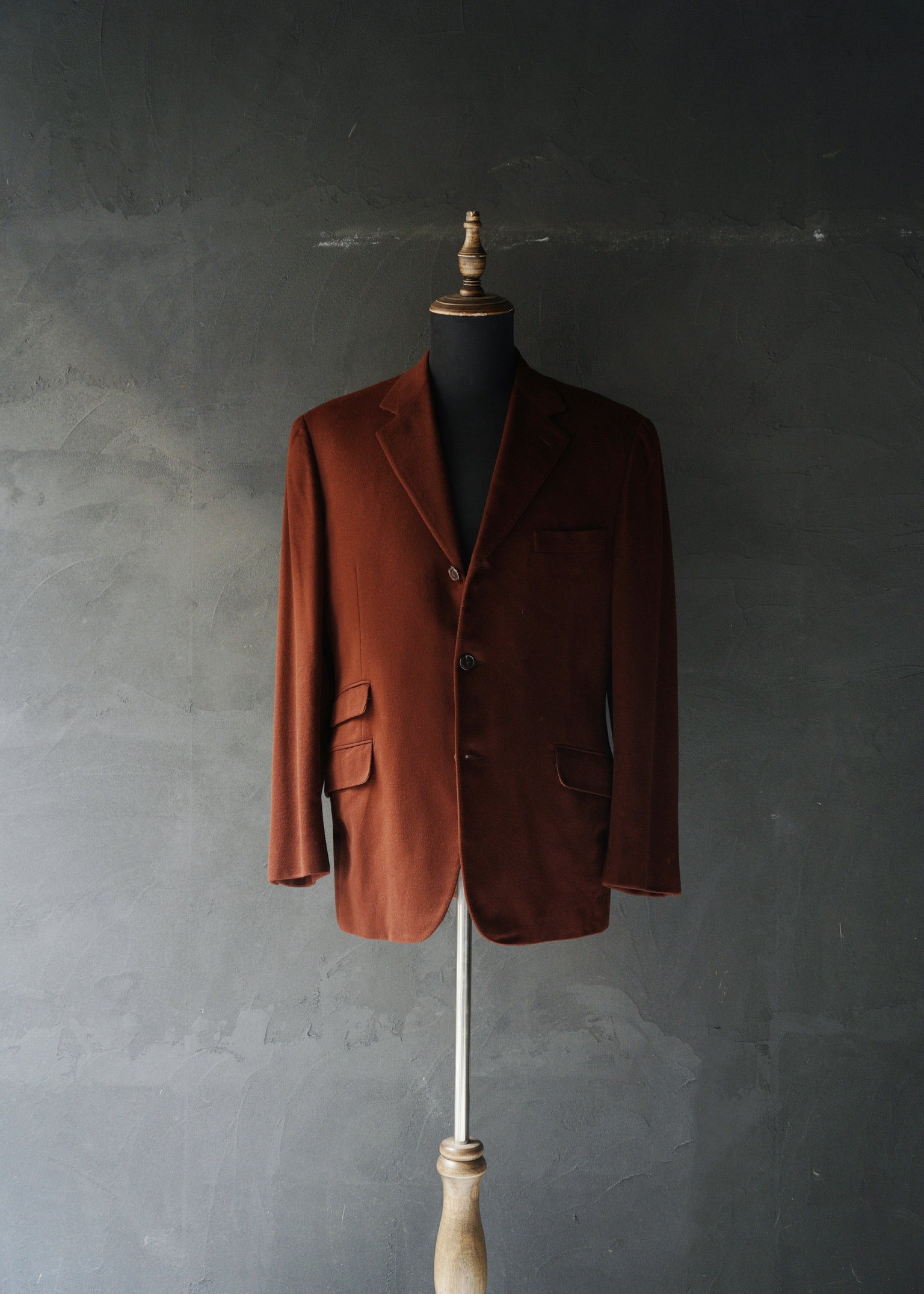 HERMÈS pure cashmere single 3b tailored jacket