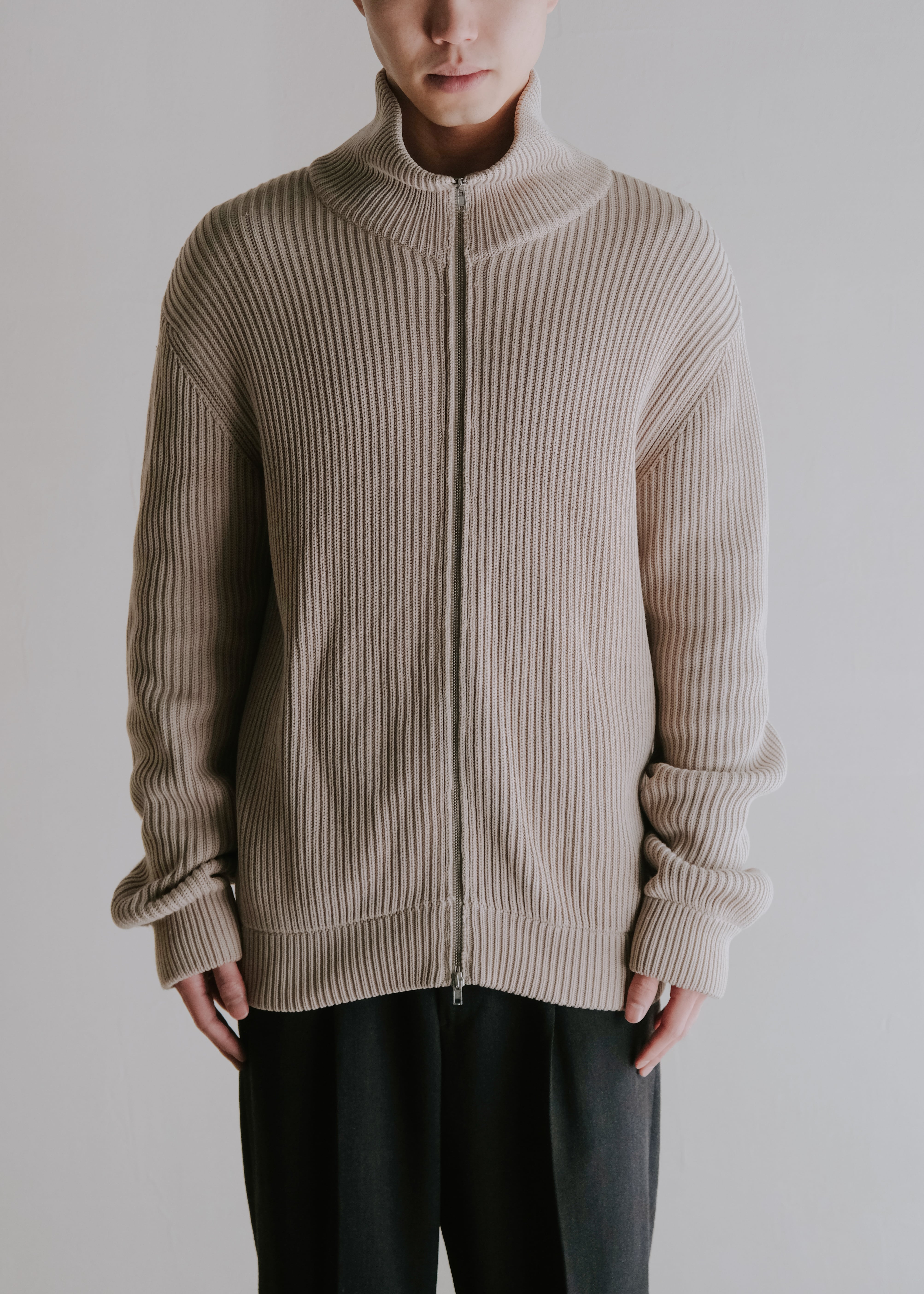 CETTEN | Martin Margiela 07SS double zip up drivers knit