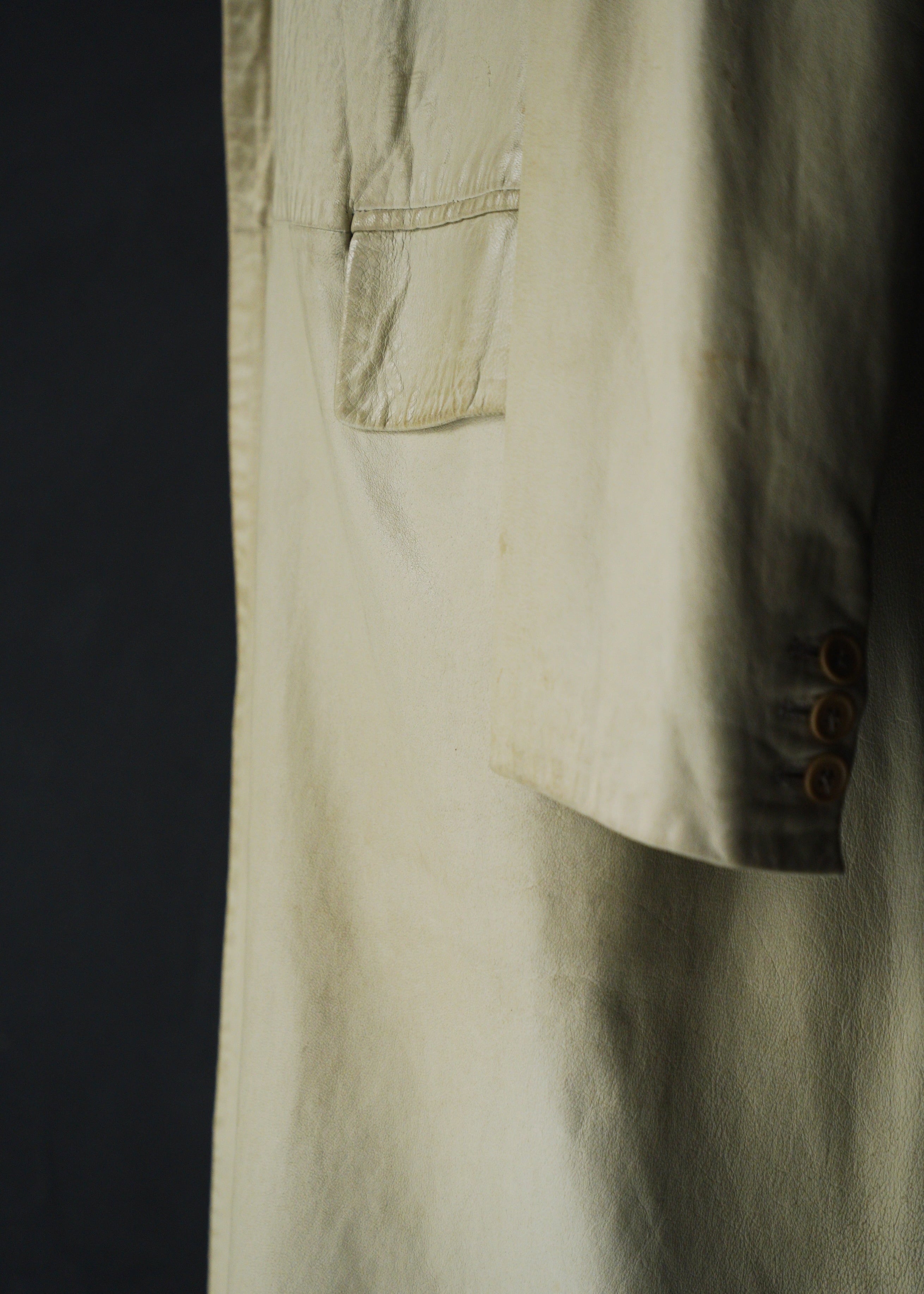 90’s HELMUT LANG fly front leather coat